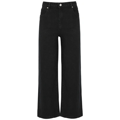 Abrand A Street Black Wide-leg Cropped Jeans