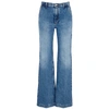 LOEWE BLUE FLARED-LEG JEANS,3107261