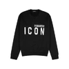 Dsquared2 Icon-print Crew Neck Sweatshirt In Black And White