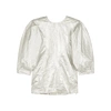 ISABEL MARANT ROLNA SILVER LAMÉ TOP,3153466