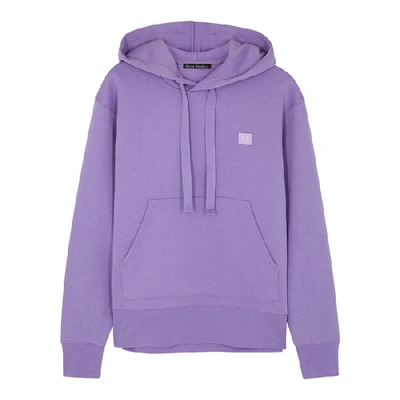 Acne Studios Ferris Face Lilac Cotton Sweatshirt