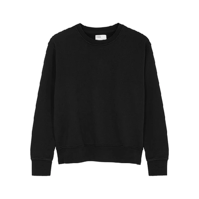 Colorful Standard Crewneck Organic-cotton Jersey Sweatshirt In Deep Black