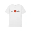 SATURDAYS SURF NYC WHITE PRINTED COTTON T-SHIRT,3726367