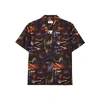 SATURDAYS SURF NYC BLACK PRINTED TWILL SHIRT,3726196