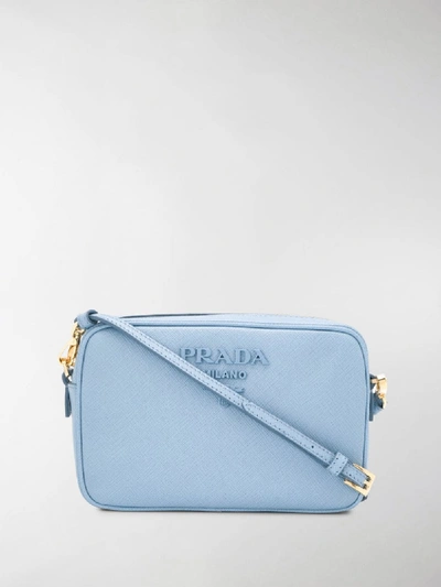 Prada Saffiano Leather Crossbody Bag In Blue