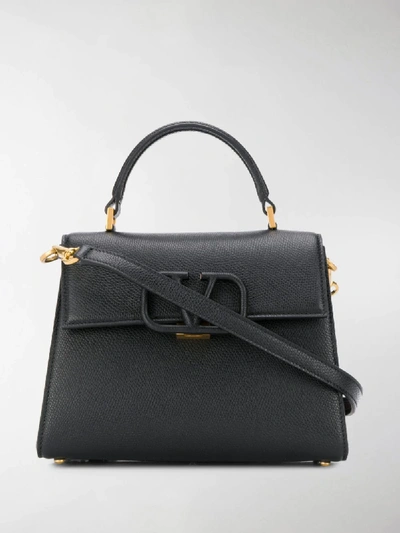 Valentino Garavani Black Vsling Mini Leather Top Handle Bag