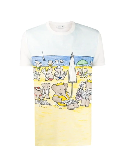 Lanvin Babar The Elephant T-shirt In White