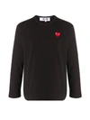 COMME DES GARÇONS PLAY EMBROIDERED HEART T-SHIRT,AZT1180511614788644