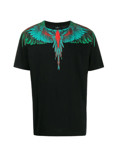 Marcelo Burlon County Of Milan Wings-print Cotton T-shirt In Black