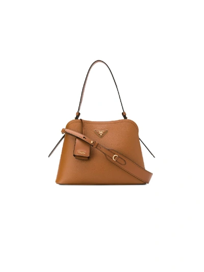 Prada Matinée Handbag In Brown