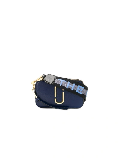Marc Jacobs The Logo Strap Snapshot Small Camera Bag In Blue