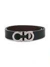 Ferragamo Gancini Buckle Belt In Black