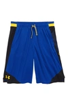 Under Armour Kids' Stunt 2 Shorts In Royal/ Taxi