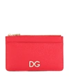 DOLCE & GABBANA DG LEATHER CARD HOLDER,P00441136