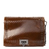 MARC ELLIS Brown Medium Scaled Leather Bag