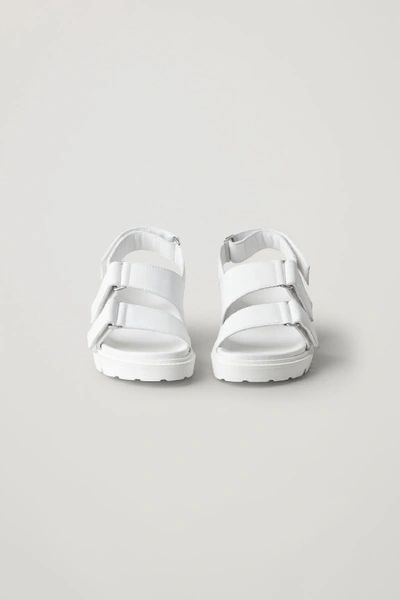 Cos Chunky Leather Sandals In White
