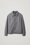 Cos Short Wool Jacket In Gray