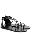 Ancient Greek Sandals Meloivia Leather Sandals In Black