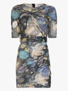 PETER PILOTTO FIREWORKS PRINT RUCHED MINI DRESS,20PSDR496001BLK14662047