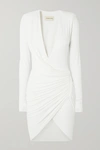 ALEXANDRE VAUTHIER RUCHED STRETCH-JERSEY MINI DRESS