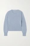 STELLA MCCARTNEY RIBBED CASHMERE AND WOOL-BLEND SWEATER
