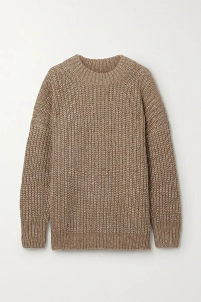 Lauren Manoogian Fisherwoman Ribbed Alpaca And Organic Cotton-blend Jumper In Camel