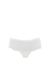 La Perla White Souple Lace Brazilian Briefs In Black