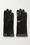 AGNELLE STUDDED LEATHER GLOVES