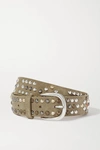 ISABEL MARANT DEVIS STUDDED SUEDE BELT