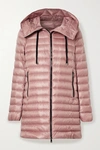 Moncler Rubis Hooded Quilted Shell Down Jacket In Blush