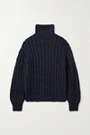 ANINE BING IRIS OPEN-KNIT TURTLENECK SWEATER