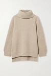 ANINE BING OLIVIA RIBBED CASHMERE AND WOOL-BLEND SWEATER