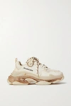 Balenciaga Sole Mesh Double Pull Reinforced Sneakers In Neutral