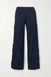 TORY SPORT RUFFLED STRETCH-KNIT TRACK PANTS