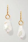 ALIGHIERI THE OLIVE GOLD-PLATED PEARL EARRINGS