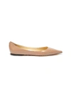 JIMMY CHOO 'LOVE' LEATHER SKIMMER FLATS