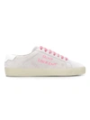 Saint Laurent Court Classic Sl/06 Suede Sneakers In White