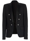 Balmain Single Breasted Blazer In Black