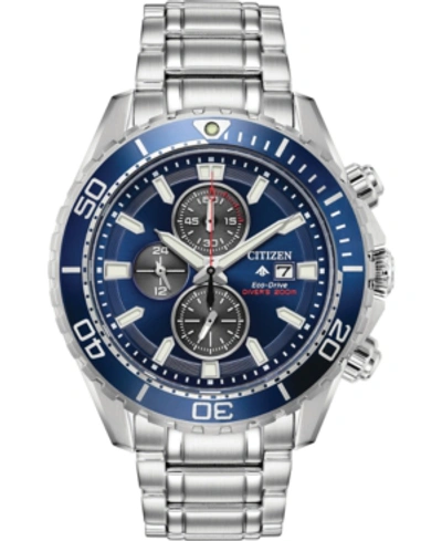 CITIZEN ECO-DRIVE MEN'S CHRONOGRAPH PROMASTER DIVER STAINLESS STEEL BRACELET WATCH 46MM