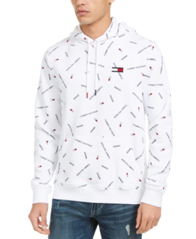 Tommy Hilfiger Denim Men's Tilden Logo Hoodie In Bright White