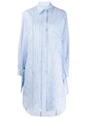 JW ANDERSON PINSTRIPED BUTTONED SHIRT DRESS