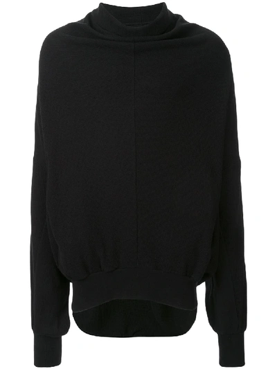 Julius Relaxed-fit Long Sleeve Jumper In Black