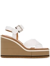 Clergerie Noemie Wedge Sandals In White
