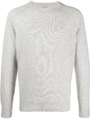 Eleventy Knitted Cashmere Jumper In Grey