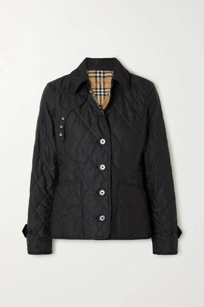 Burberry Quilted Shell Jacket In Black