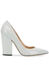 Sergio Rossi Sergio 110mm Chunky Heel Pumps In Grey