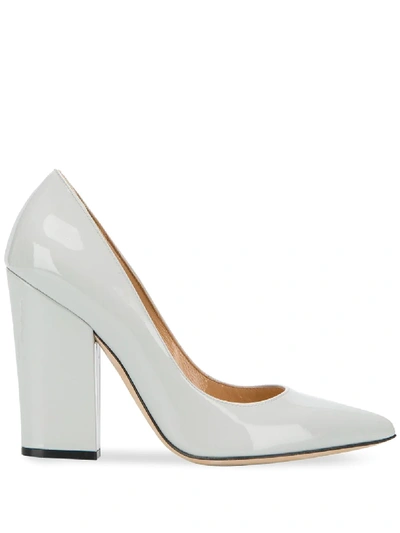 Sergio Rossi Sergio 110mm Chunky Heel Pumps In Grey