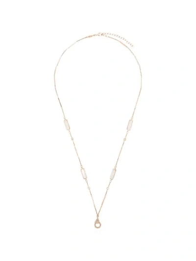 Jacquie Aiche 14kt Rose Gold Diamond Charm Necklace In Metallic