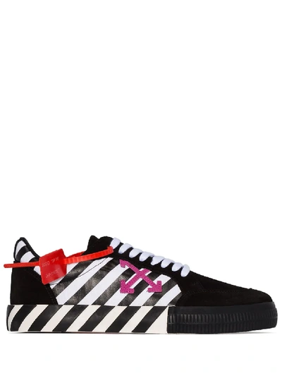 Off-white Vulcanized Pull-tie Sneakers In 黑色