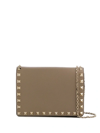 Valentino Garavani Mini Rockstud Cross In Grey